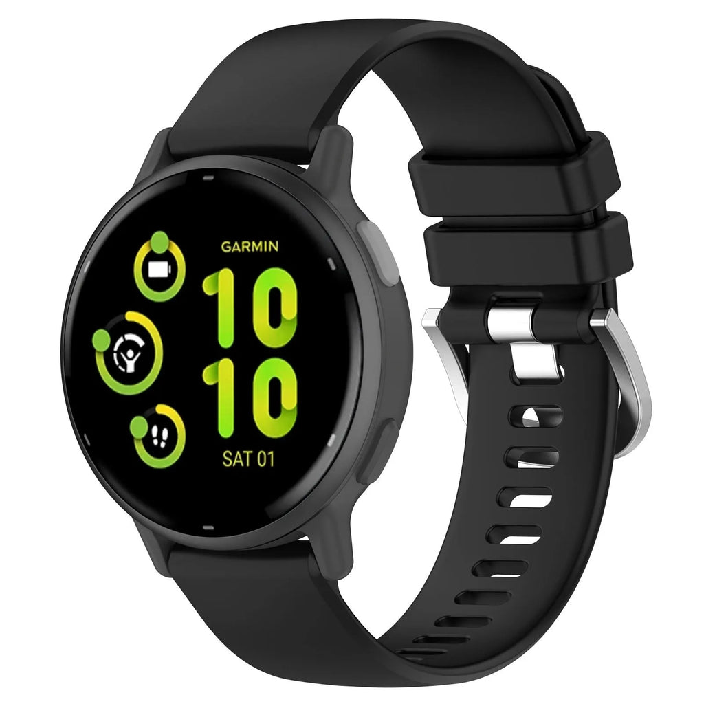 Sports style silicone watch strap for Jiaming in ten colours, glossy finish, 18mm width