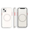Magnetic mobile phone case protective cover for iPhone in PC TPU material, black