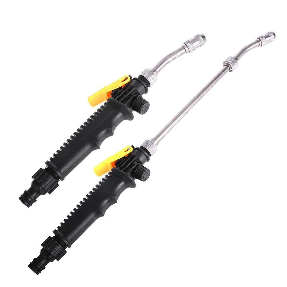 Adjustable high pressure car wash water gun in copper stainless steel and plastic, multi-length and colour options