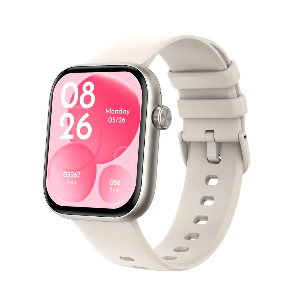 New P89 smart watch with full touch screen, Bluetooth calling, and health monitoring features on display