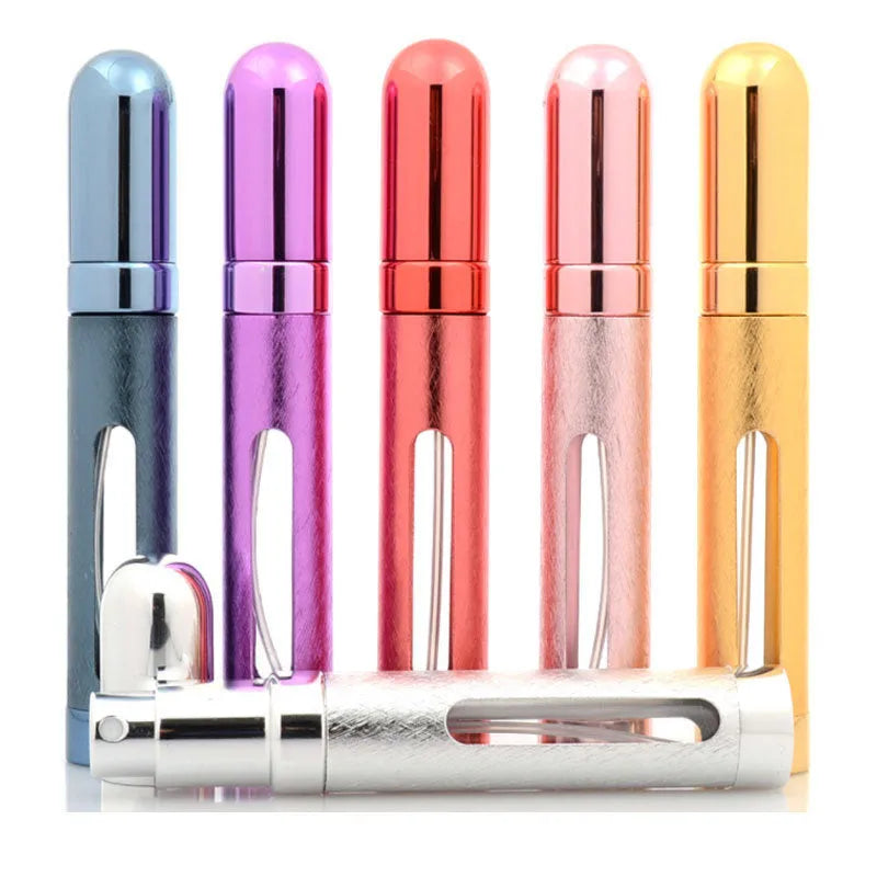 12ml aluminium and glass portable perfume bottle in bullet shape with colour options