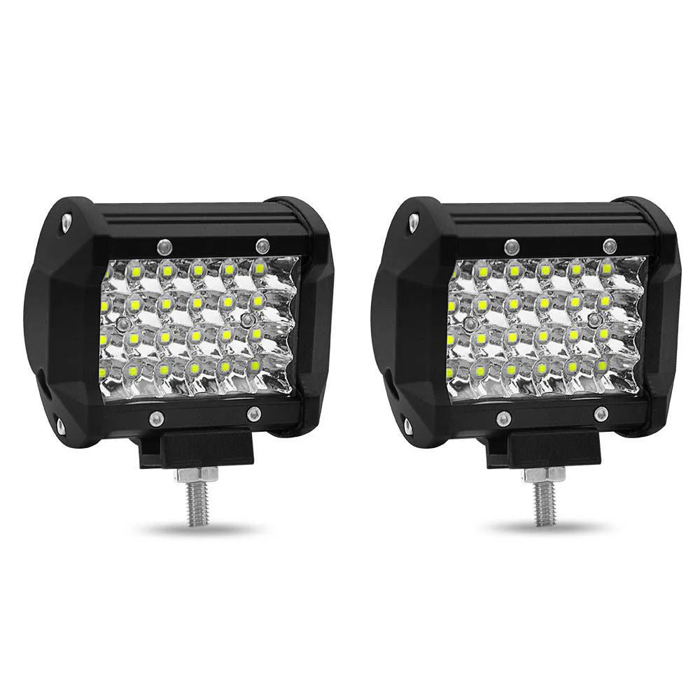 Black 4 row LED strip light bar with aviation aluminium alloy case and stainless steel bracket for vehicle mounting