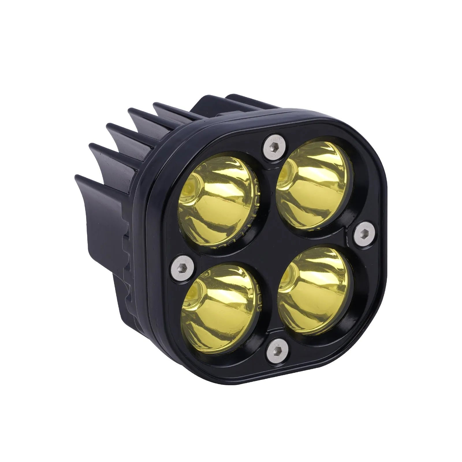 Four-leaf clover pattern vehicle spotlight with aluminium mounting base