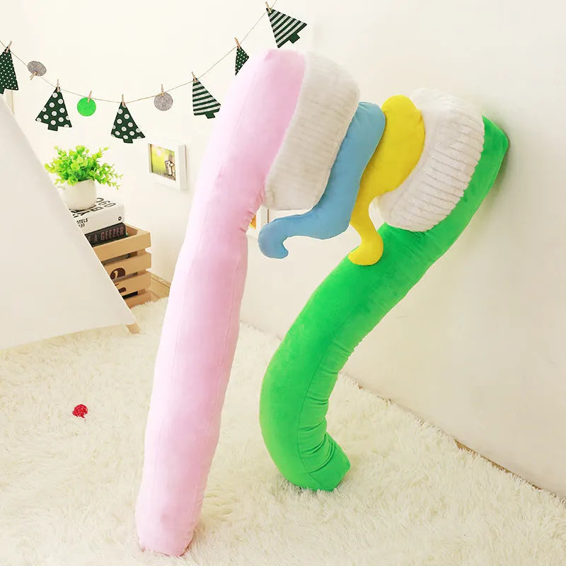 90cm cartoon toothbrush plush pillow toy in four colours for photo props and youth decor