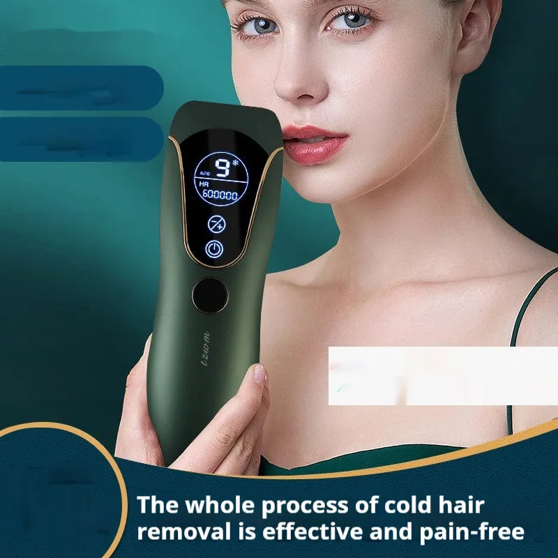 Sundial hair removal device for body, face and private areas in green, pink or white colours