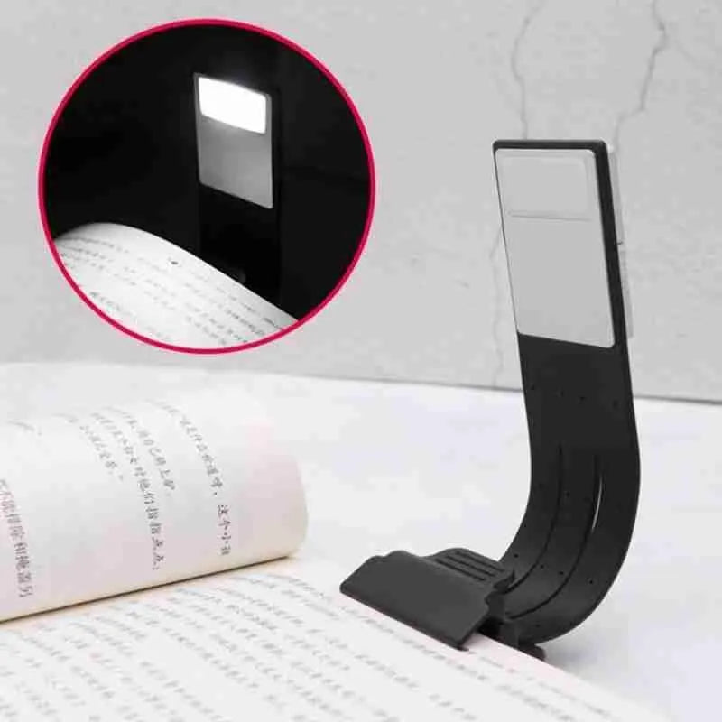 LED Kindle light in black, USB rechargeable flexible clip book lamp for e-readers