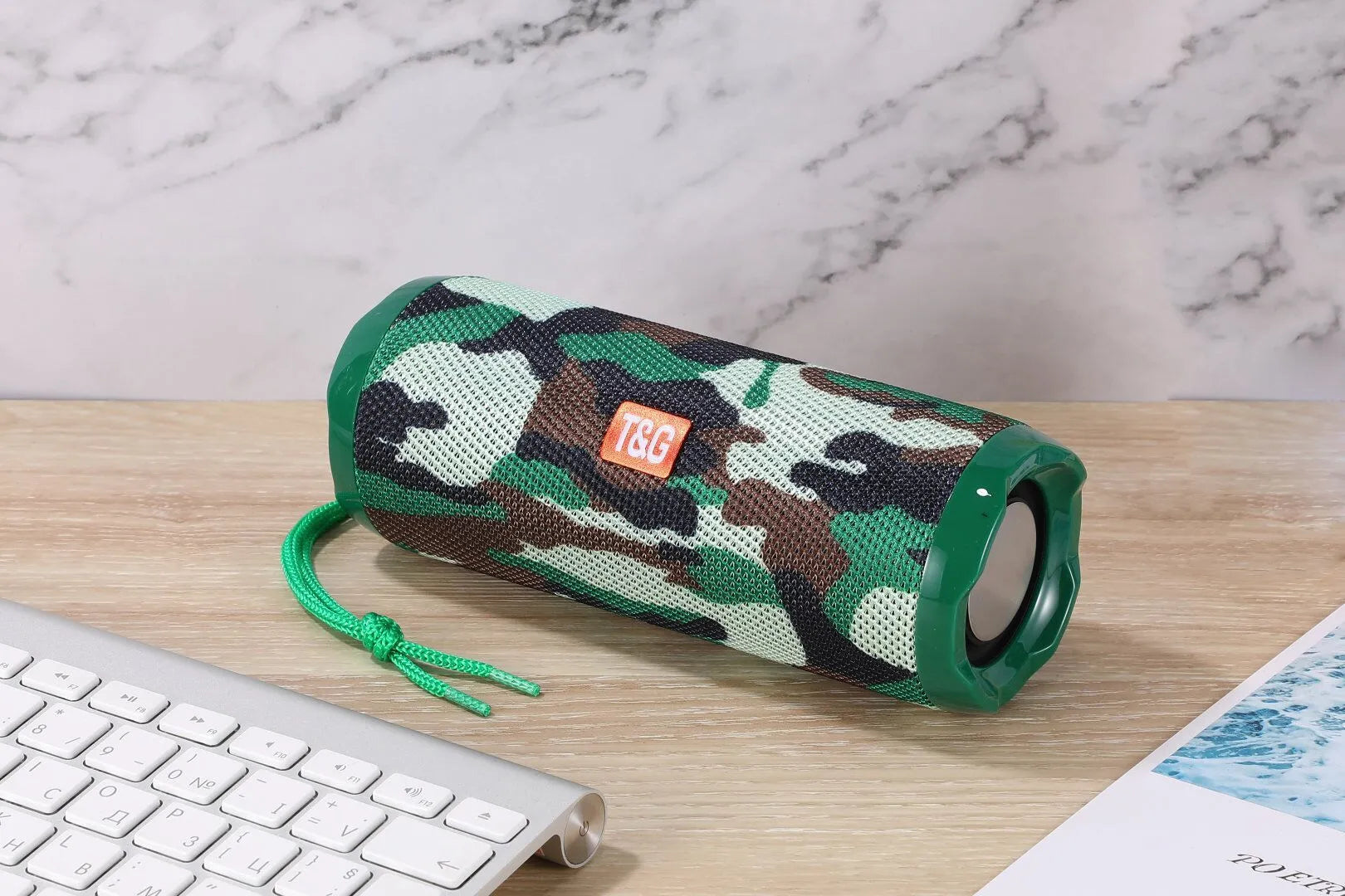 Fabric portable Bluetooth speaker with card holder slot in multiple colour options