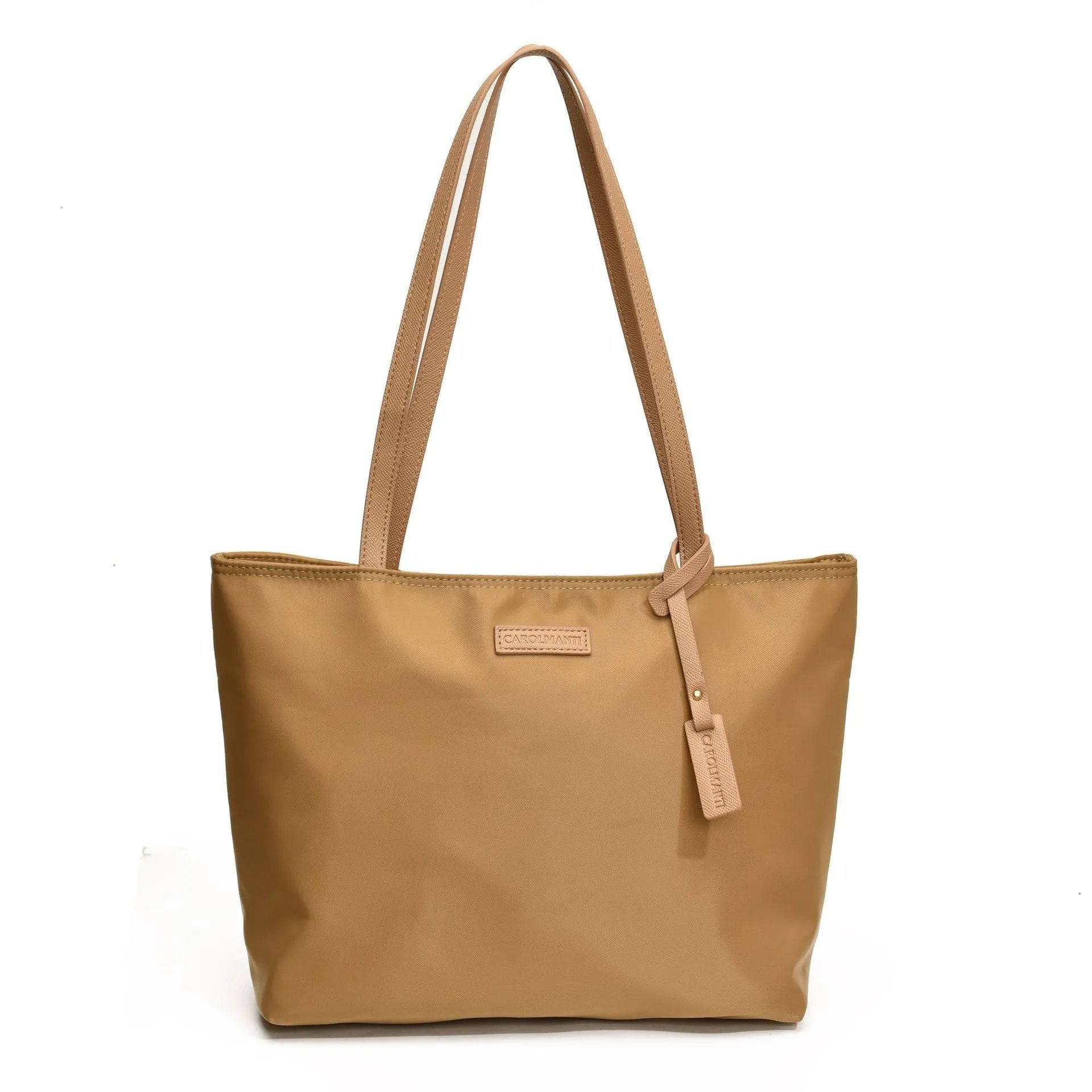 Women's large capacity soft Oxford cloth shoulder bag in black, horizontal square shape with double straps