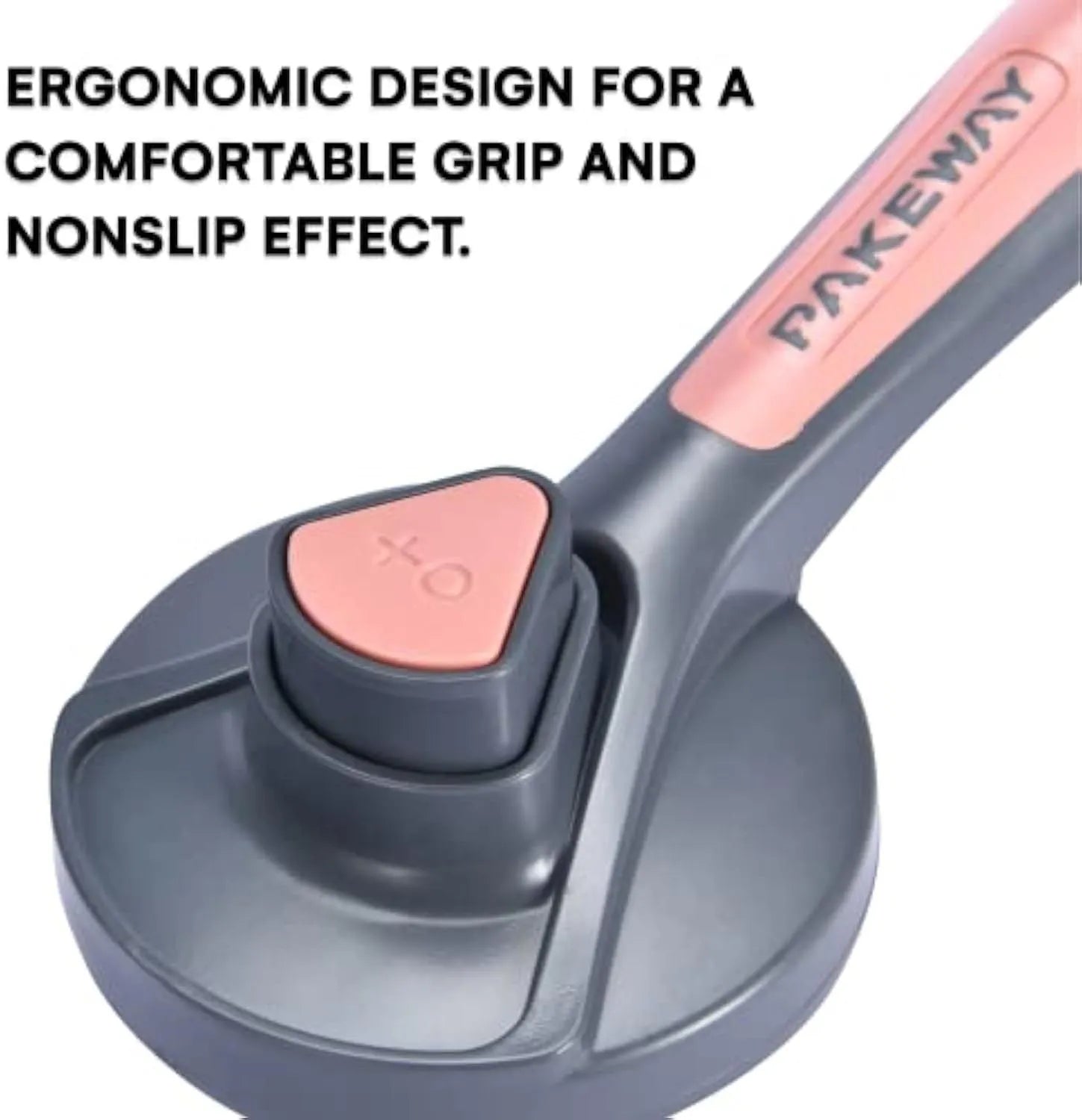 Black Rhino grey self-cleaning slicker brush for grooming cats and dogs with one-click button.