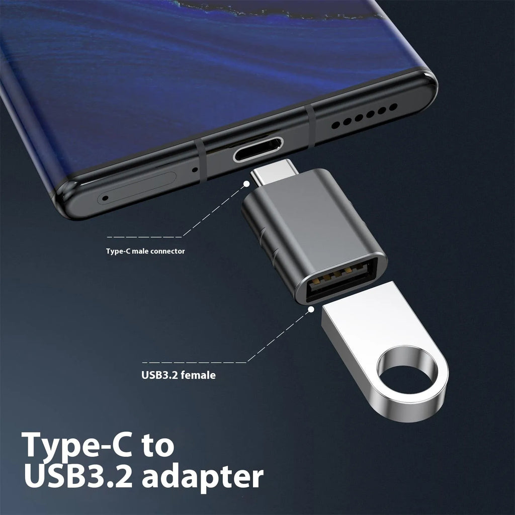Champagne Gold USB data and charging converter with zinc alloy shell