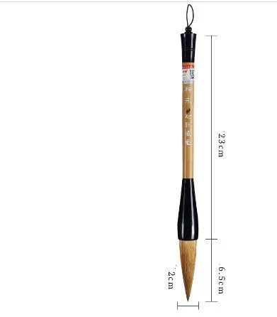 Large traditional Chinese painting brush with wolf and sheep hair bristles in big bucket handle