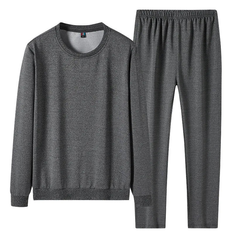 Spring autumn men casual tracksuit set no metal drawstring pockets polyester knit black gray light gray coat and trousers