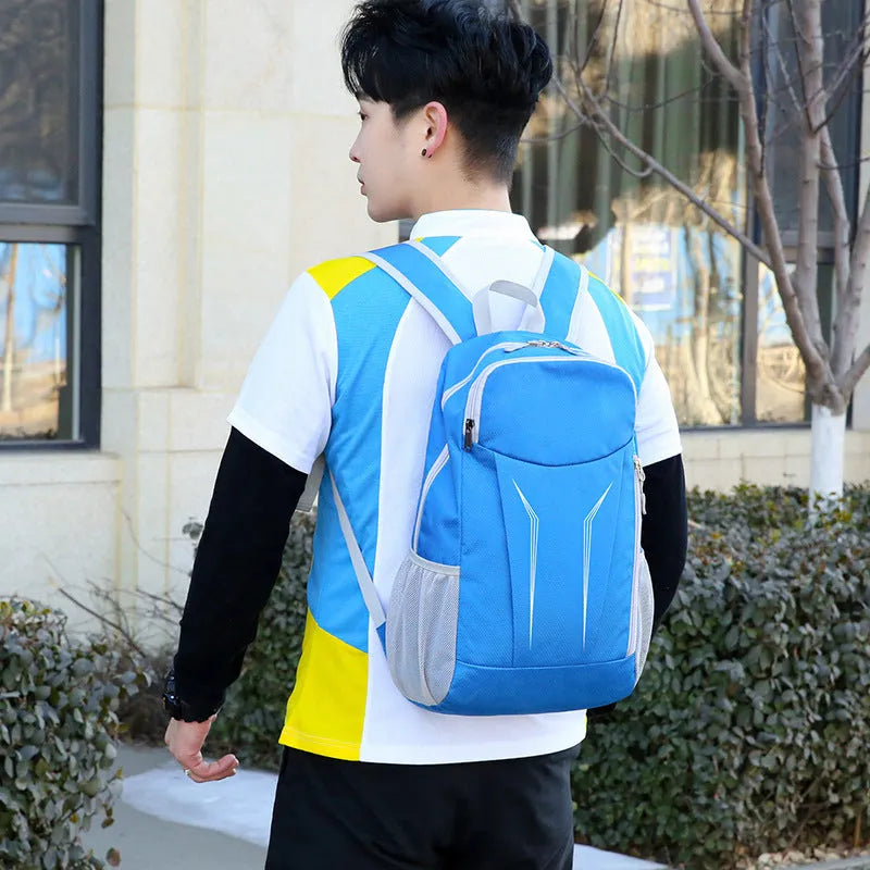 Folding travel backpack in solid colour, vertical square shape, anti-splash Oxford cloth, small unisex backpack