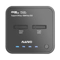 MAIWO K3016 M.2 solid state hard drive dock and copier unit with data cables and UK plug power adapter.