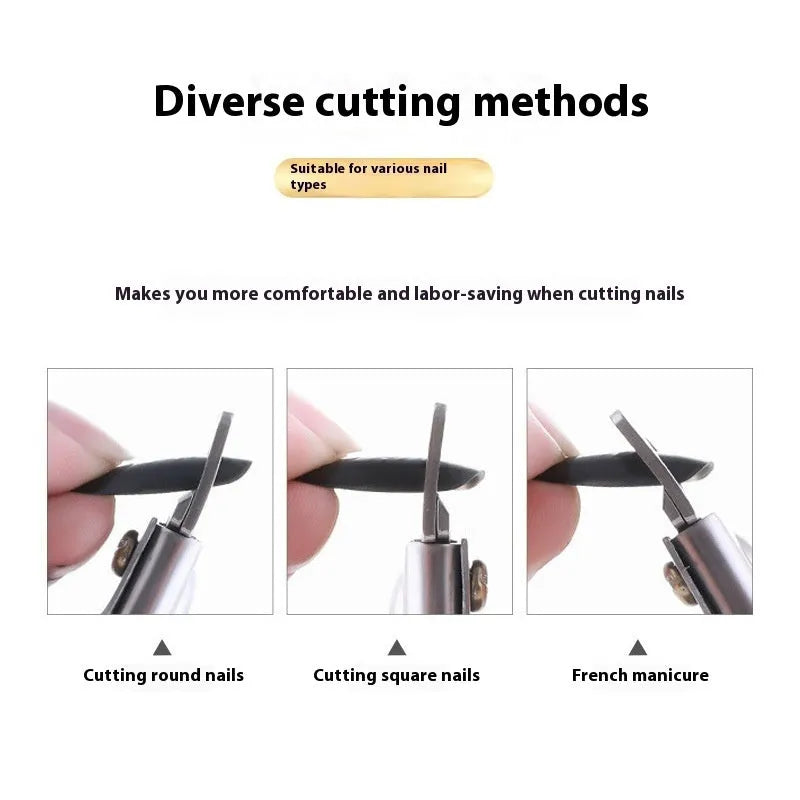Titanium French U-shaped nail scissors with stainless steel blades and three handle colour options