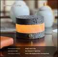 Orange volcanic rock USB night lamp with dimming touch control and essential oil tray
