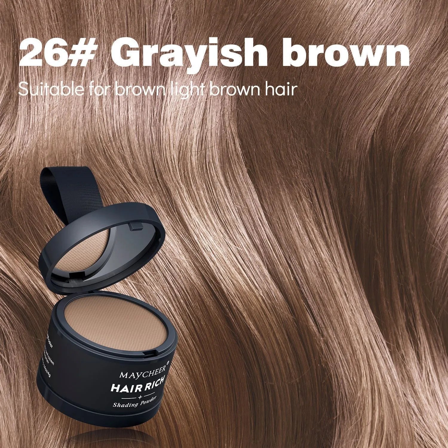 Hairline sculpting contour powder in plastic compact with dual-use brow and hairline fill, 4g net content
