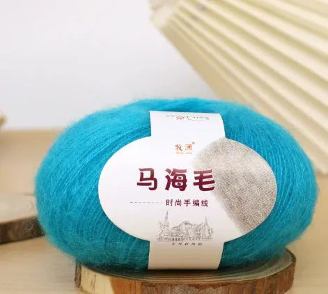 Mohair wool ball for DIY scarf knitting in multiple colour options