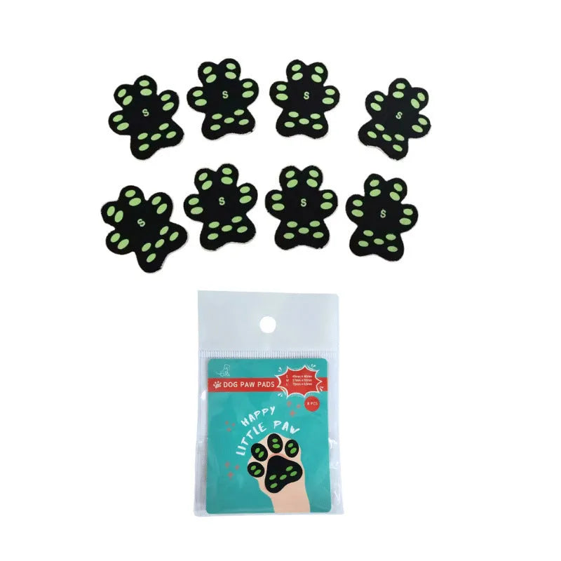 Breathable invisible claw pad footstickers for dog paw protection in S and M sizes