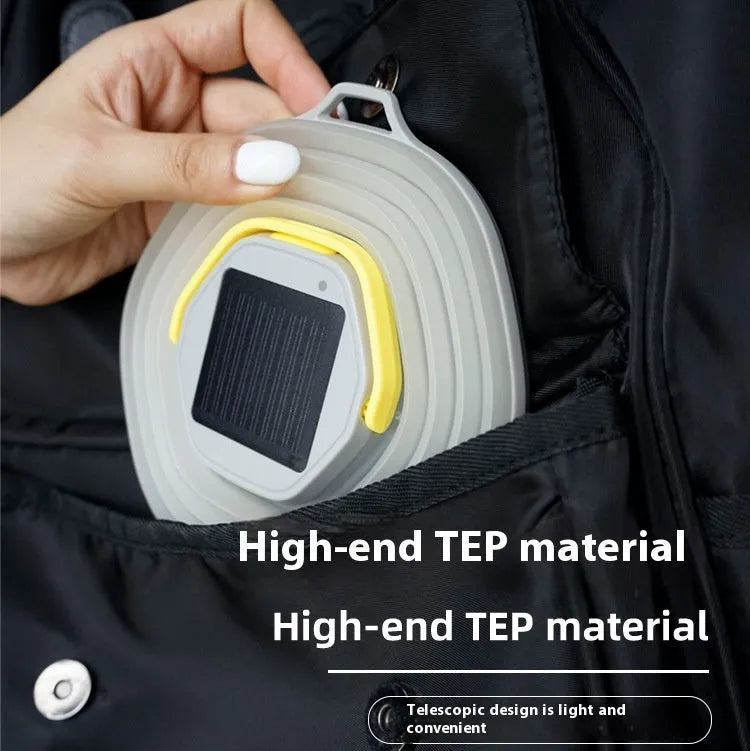 White rechargeable camping lamp with large capacity battery for tents and outdoor use