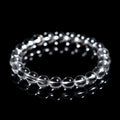 Natural Donghai Old Mine white crystal bracelet with round beads in geometric unisex design