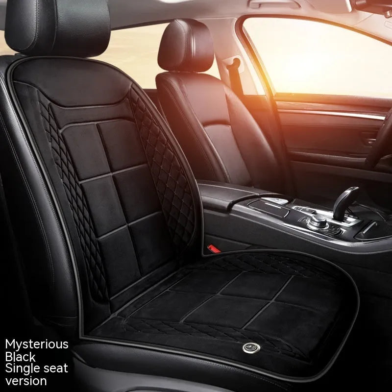 Car seat heating cushion in beige, black, and coffee colours for single, double, and rear seats