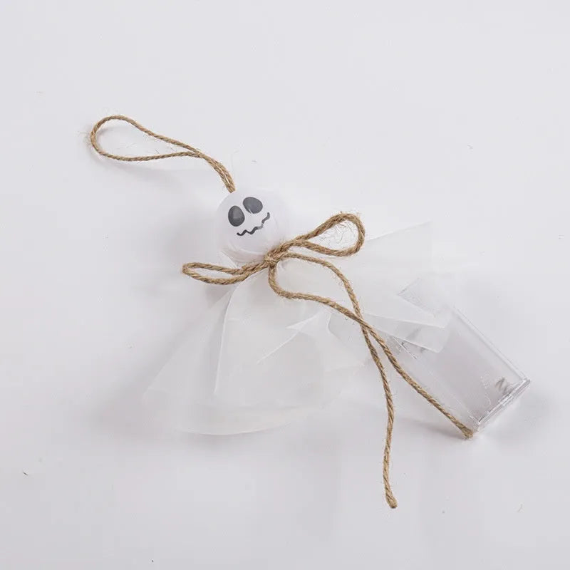 Halloween LED lighting chain with battery box and ghost-coloured lights for venue decoration