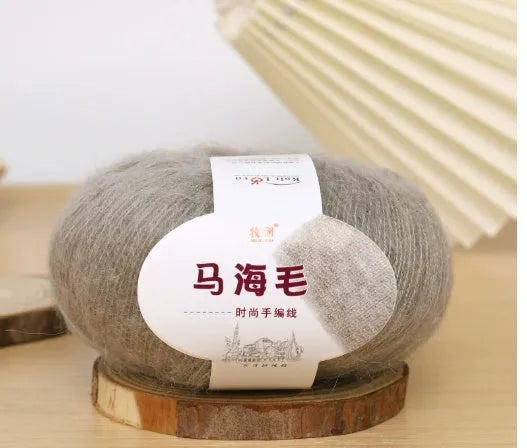 Mohair wool ball for DIY scarf knitting in multiple colour options