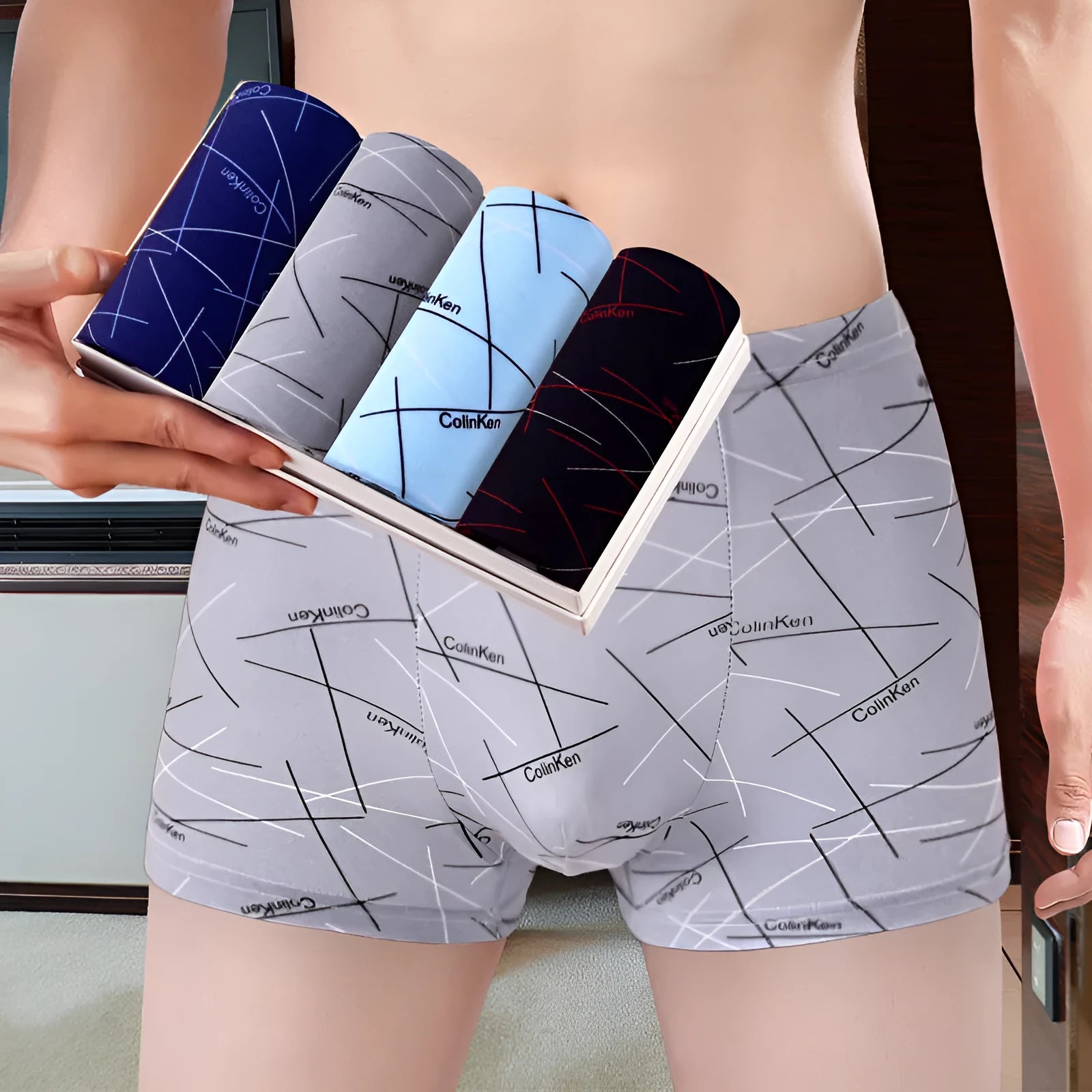 Men's antibacterial polyester sport shorts in line style solid colour with elastic waistband, multiple sizes available