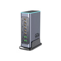 660W gallium nitride desktop charger with multiple USB-C ports and international plug variants