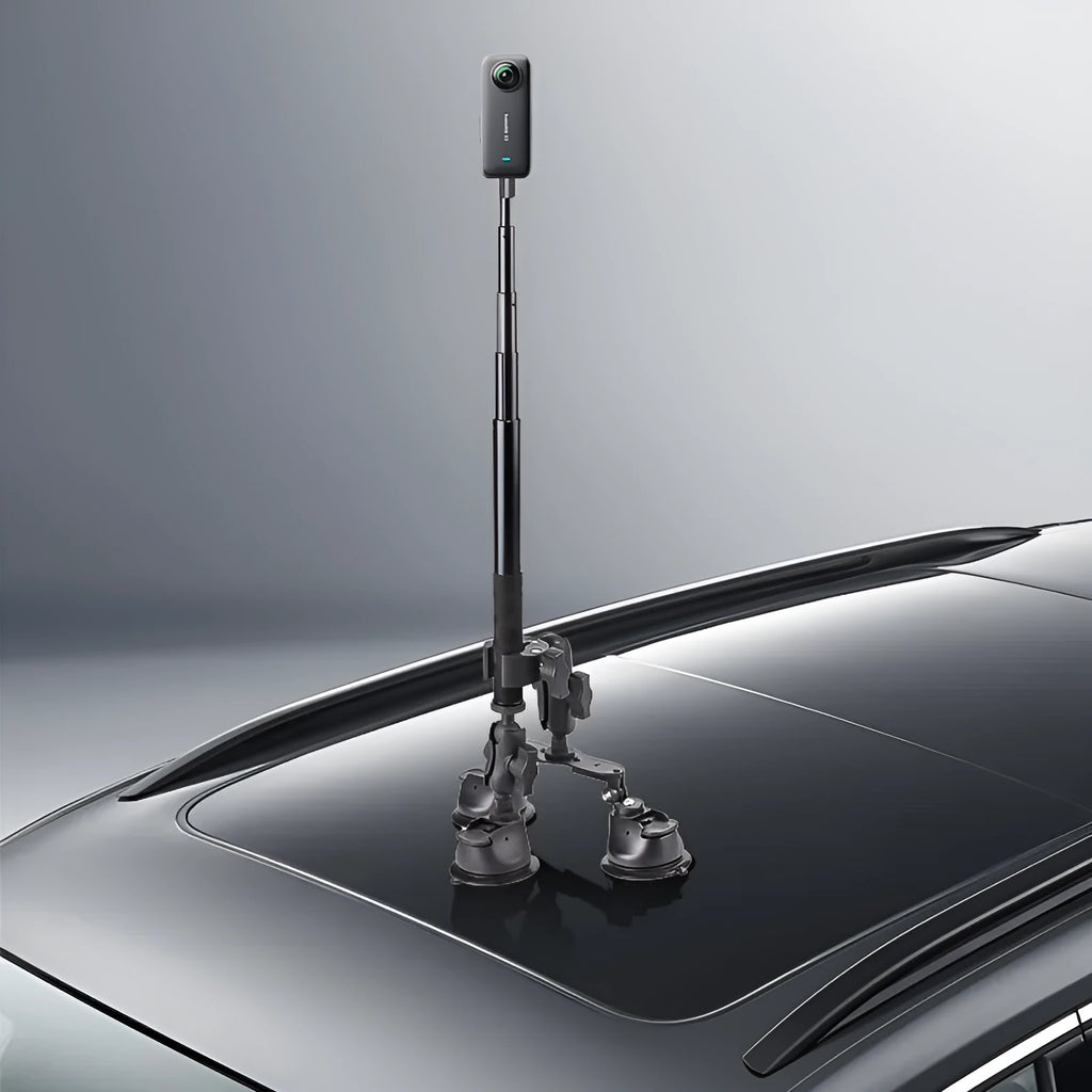 Insta360 suction cup fixed bracket with 1.2m extension rod in nylon and alloy
