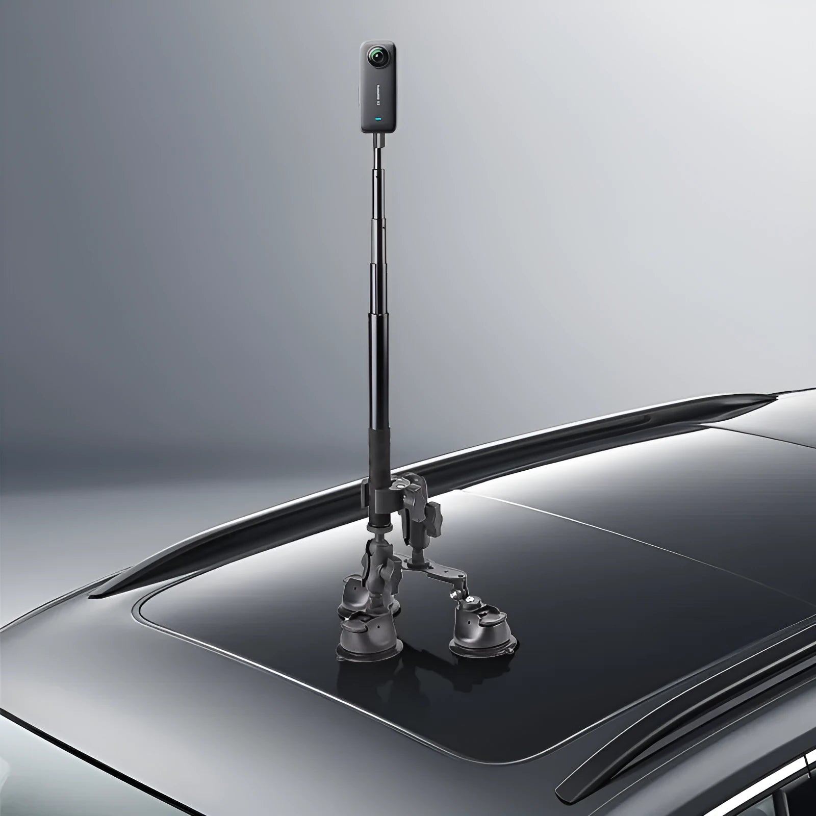 Insta360 suction cup fixed bracket with 1.2m extension rod in nylon and alloy