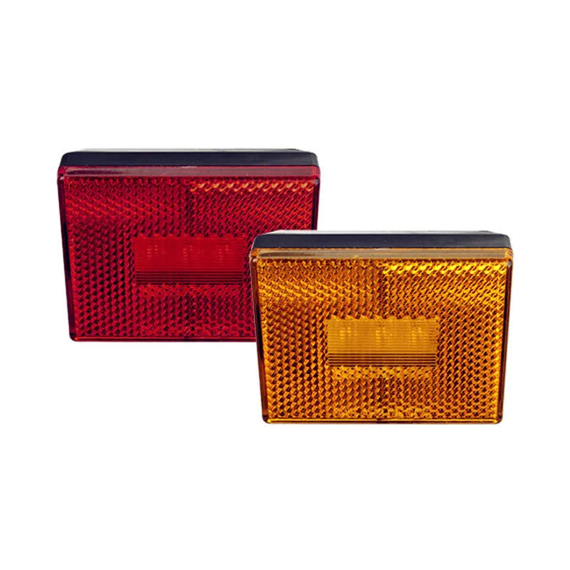 Red and yellow LED trailer side light with 19cm wiring line length