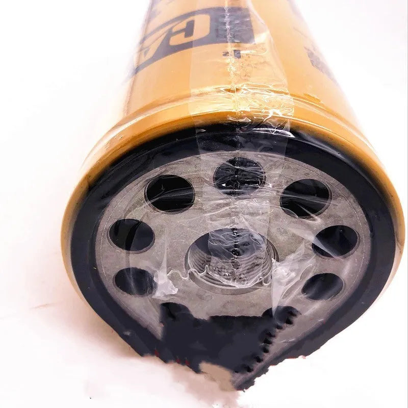 Yellow Caterpillar engine water fuel separator filter element measuring 262mm height