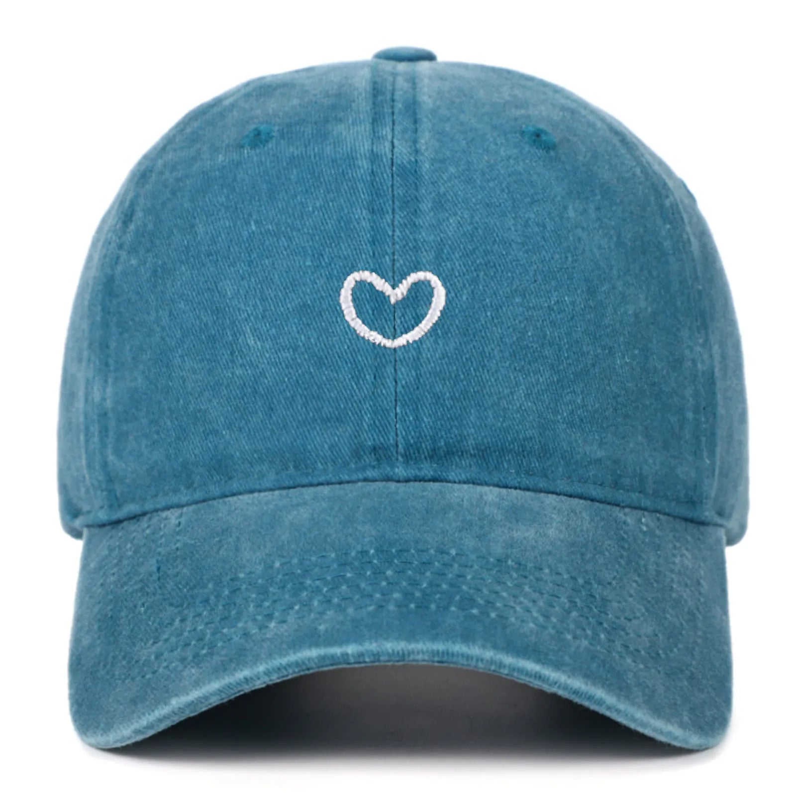 Artistic retro embroidered cotton baseball cap with adjustable strap and dome crown design