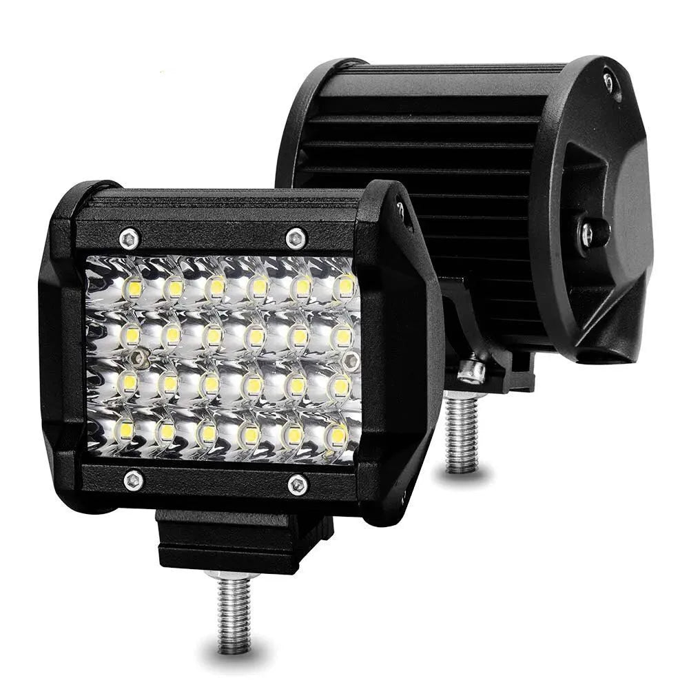 Black 4 row LED strip light bar with aviation aluminium alloy case and stainless steel bracket for vehicle mounting