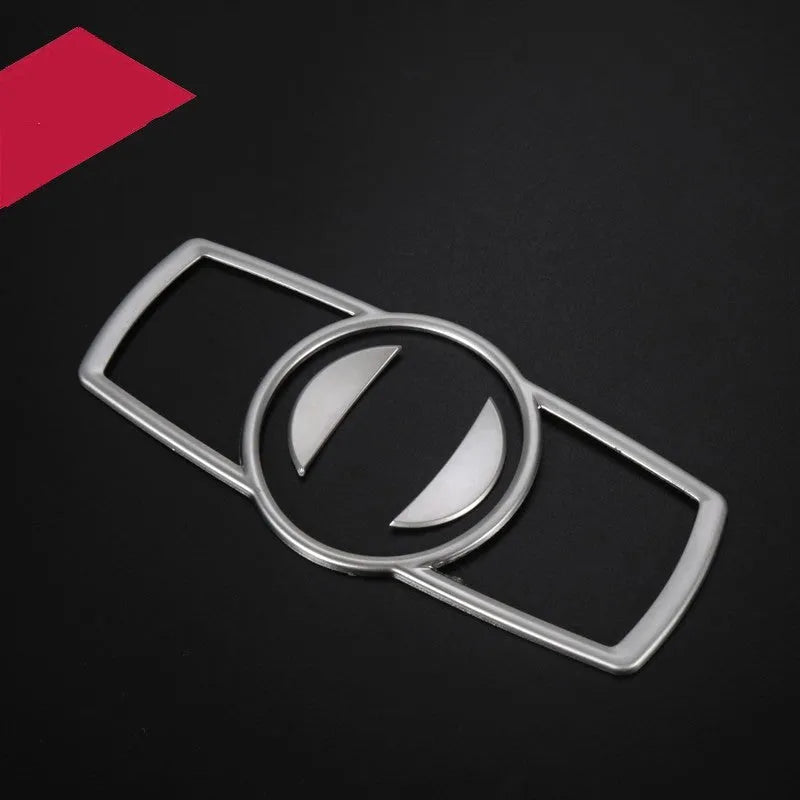 Silver ABS plastic BMW headlight switch frame decorative interior sticker