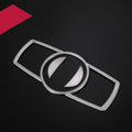 Silver ABS plastic BMW headlight switch frame decorative interior sticker