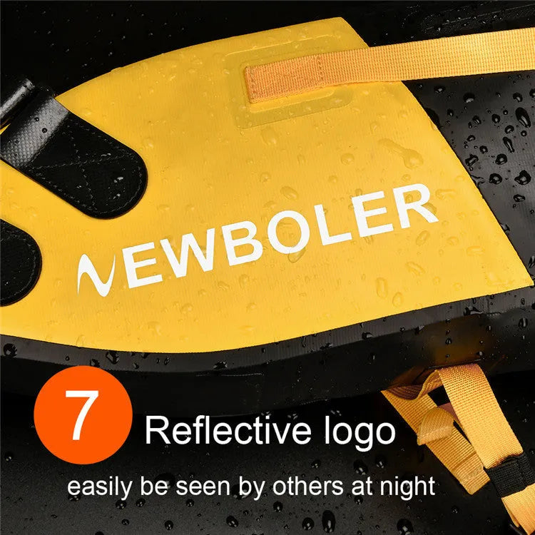Waterproof PVC bicycle tail bag with 13-litre capacity in black, green, or yellow colour options