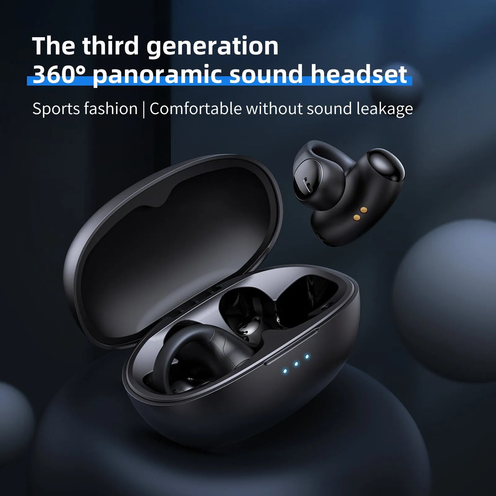 T306 Bluetooth gaming sports headset in black or white with ear-hook design
