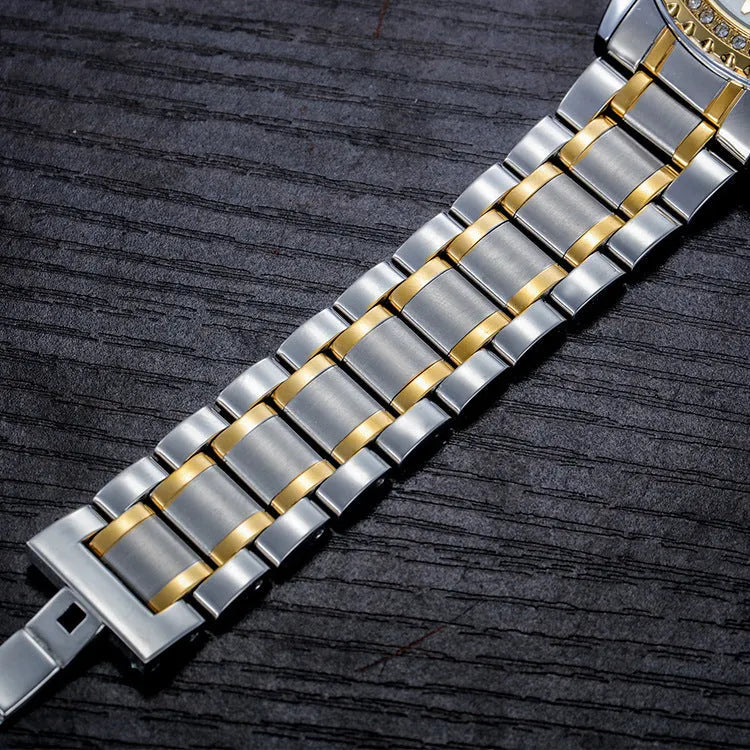 Men's automatic mechanical watch with luminous dial and waterproof construction in business style