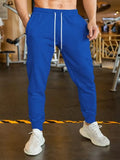 Men's linen leisure trousers with 3D pattern and drawstring waist in loose fit