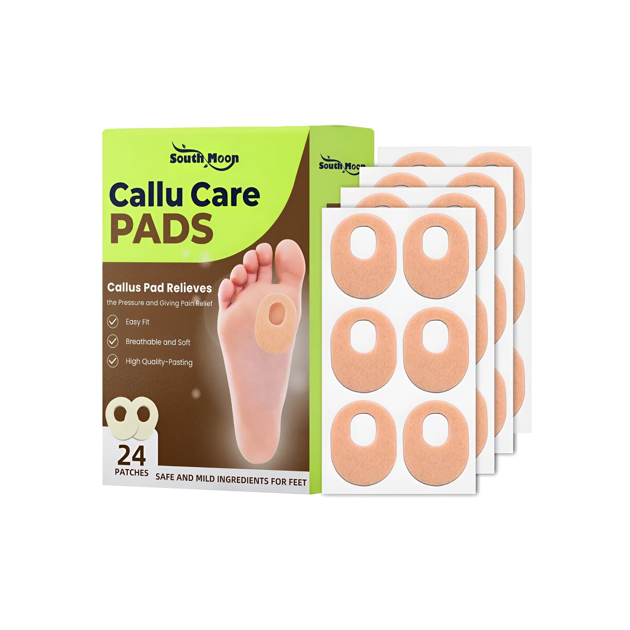 Callu Care Pads 24 patches foot care pads with hyaluronic acid and vitamin E for moisturising dry feet