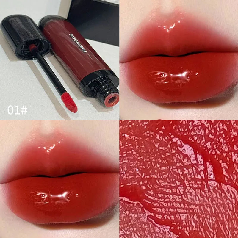 Black shiny makeup mirror lip lacquer tube showing one of six Black Citrus colour options