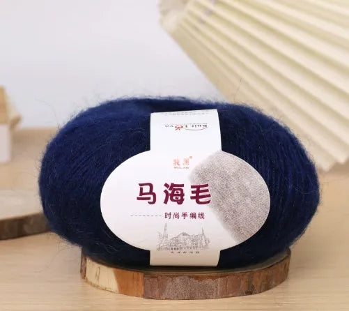 Mohair wool ball for DIY scarf knitting in multiple colour options