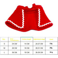 Christmas pet costume set with double-sided velvet cloak and hat on a small dog