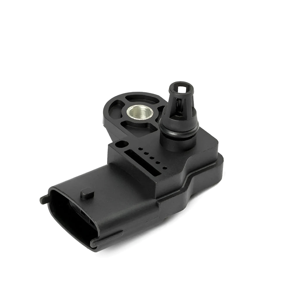 Black intake manifold pressure sensor model 0281002576 with electrical connector