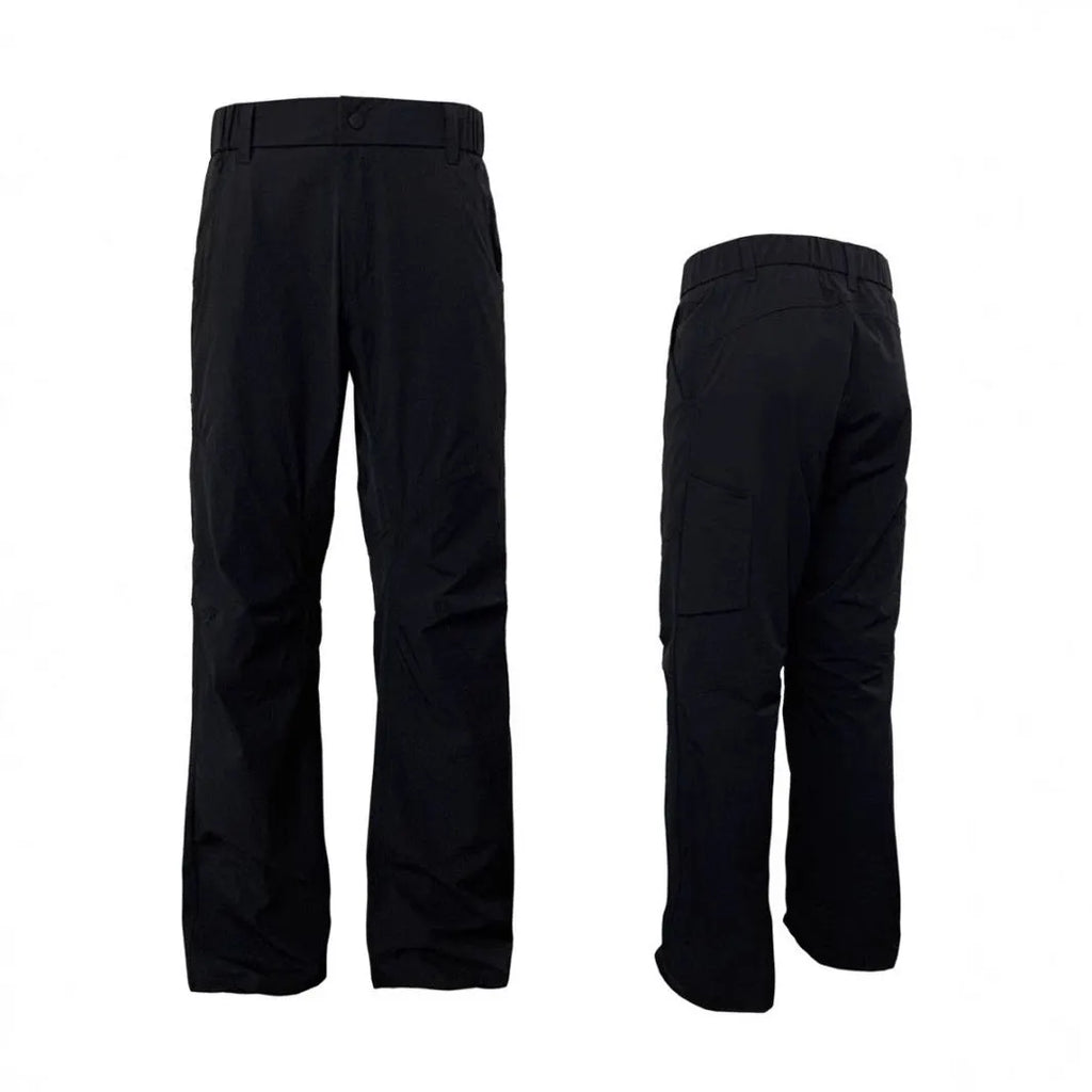 Men's casual trousers with 3D cutting design in straight-leg fit showing medium-elastic waistband
