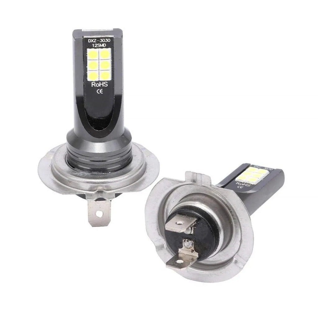 White aluminium H7 110W LED fog light unit with 12 SMD beads for car headlights.