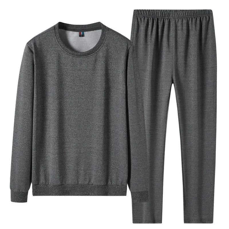Spring autumn men casual tracksuit set no metal drawstring pockets polyester knit black gray light gray coat and trousers